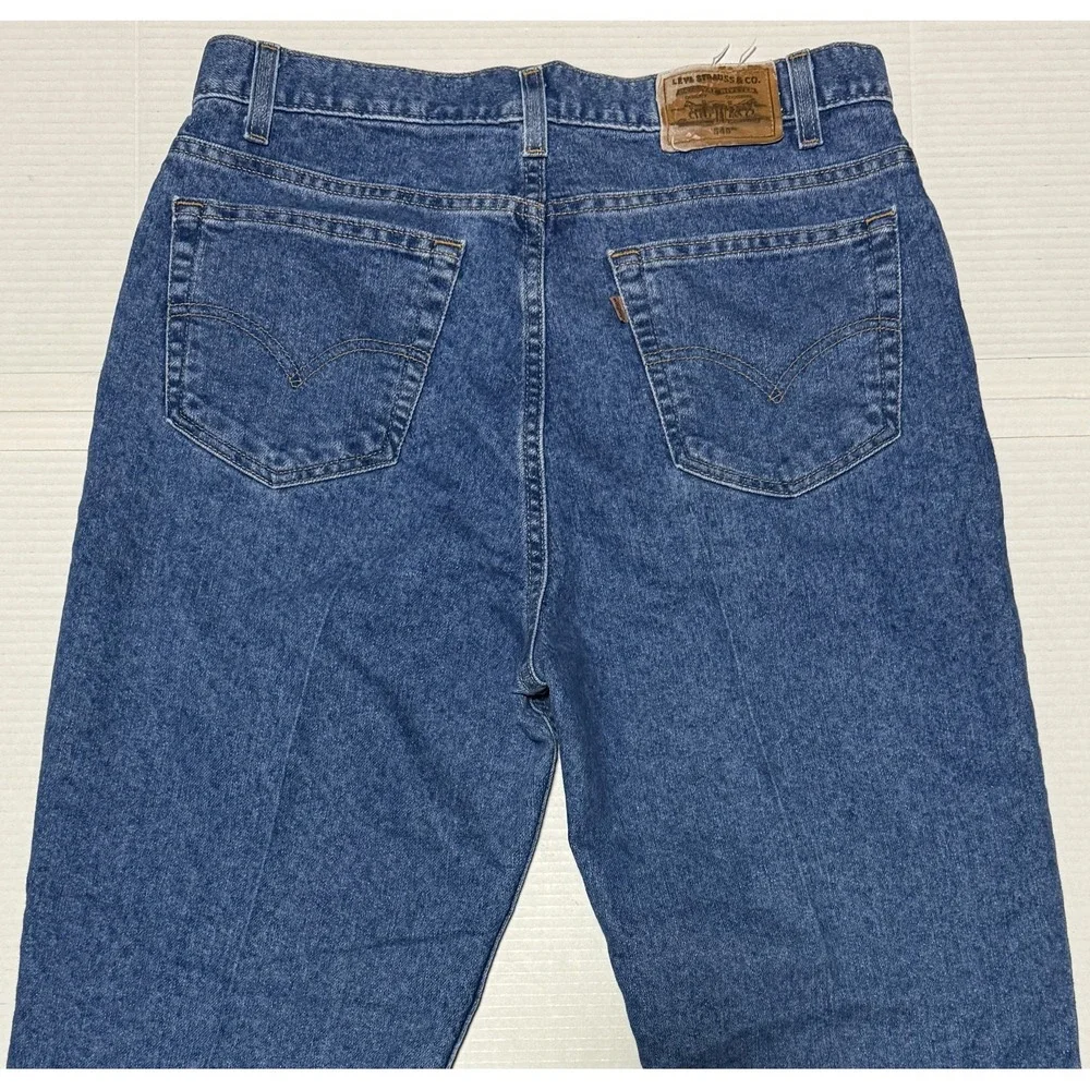 LEVI'S 540 - Men's Vintage 1999 Orange Tab Relaxed USA Denim‎ Blue Jeans - 36x29